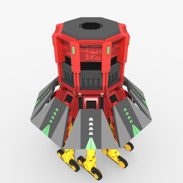3d model of mobile landing robot character - Landing Robo LR-12 by Tschirner